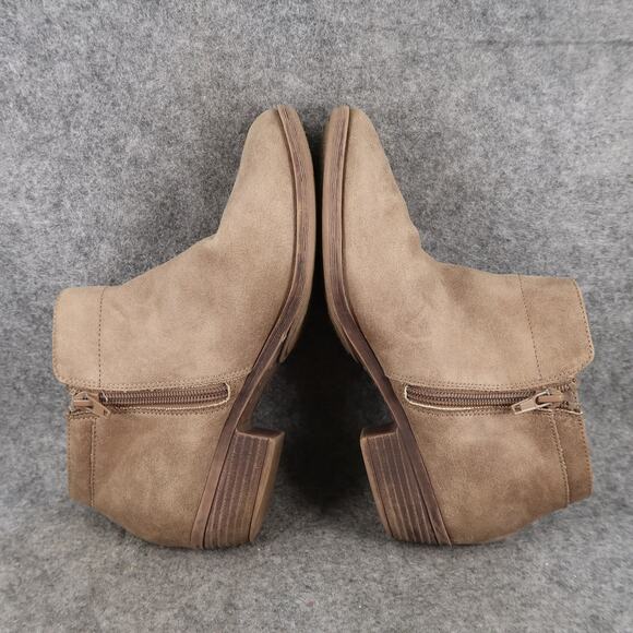 Maurices Shoes Womens 7 Ankle Booties Casual Fashion Side Zip Boot Block Heel - Picture 10 of 12